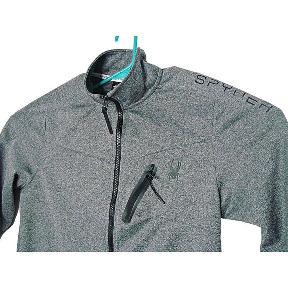 Spyder Active ProW-B Mens Jacket Gray Fill Zip Athletic Sportswear Active Size M - Picture 3 of 12